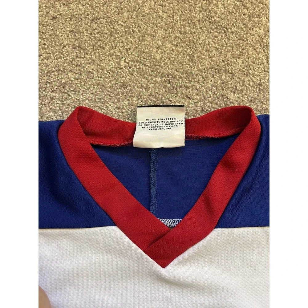 K1 Sportswear Hockey‎ Jersey Youth L White Blue Red Good CDP Coyotes Program 6